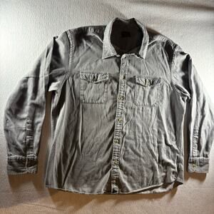 UNTUCKit Men’s XXL Gray Button Down Shirt Long Sleeve Cotton Casual